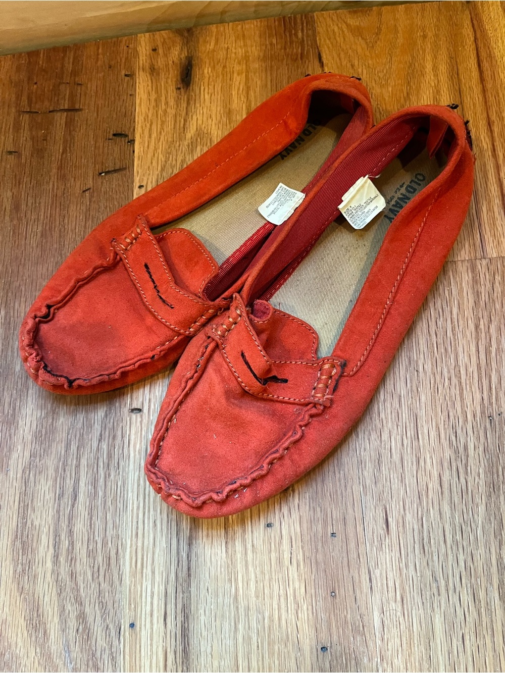 Old Navy Orange Suede Women's Moccasin Flats
